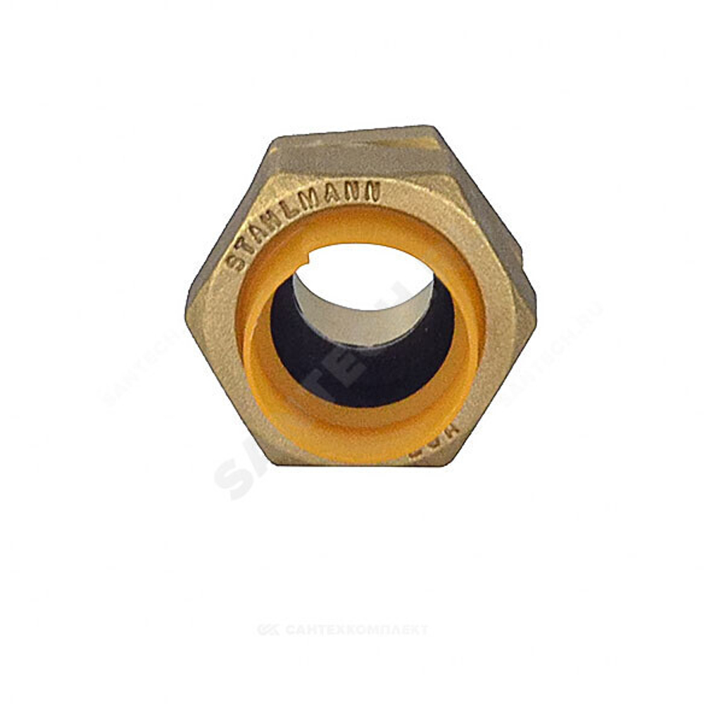 Муфта латунь 15Aх1/2" обжим/НР для газоснабжения STAHLMANN SSMG1501/2BGZ