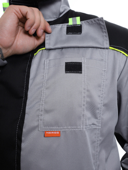 Костюм Nerss «Практик», куртка + полукомбинезон. Серый с черным