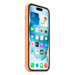 Силиконовый чехол с поддержкой MagSafe Apple Silicone Case для iPhone 15, Orange Sorbet (Апельсиновый сорбет)