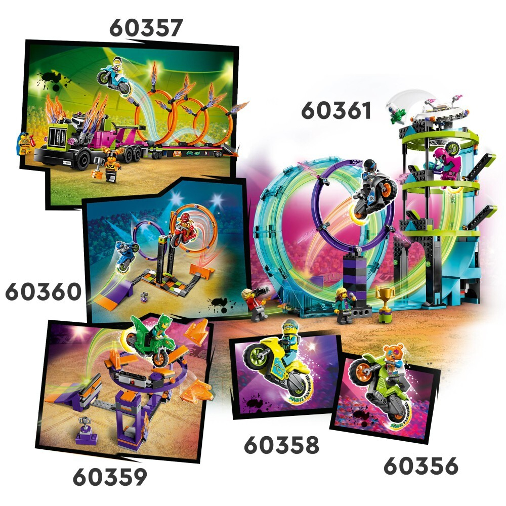 LEGO City Stuntz — Испытание трюков — Грузовик и пожарные обручи 60357