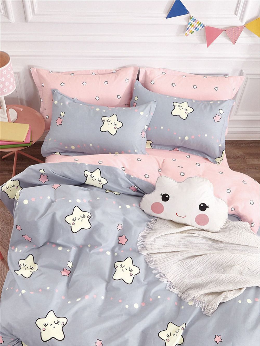 Пододеяльник Сказка "Спящие звезды/Спящие звезды" 1,5-сп 145х215 см на молнии , перкаль