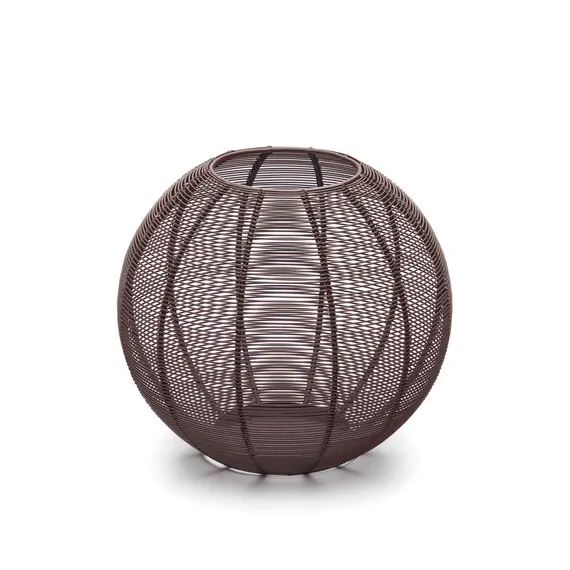 Сферический подсвечник Amer, коричневый металл