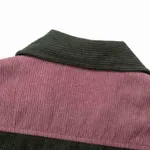 Рубашка Ymkashix Velvet Color block Zip Серая/Темно-зеленая/Пурпурная