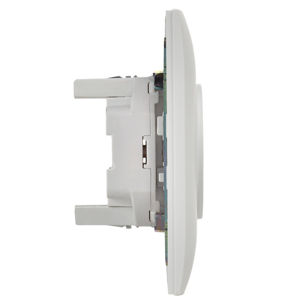 SKANDY Розетка 2-местная без заземления без защитных шторок 10А в сборе SK-R10W арктический белый IEK