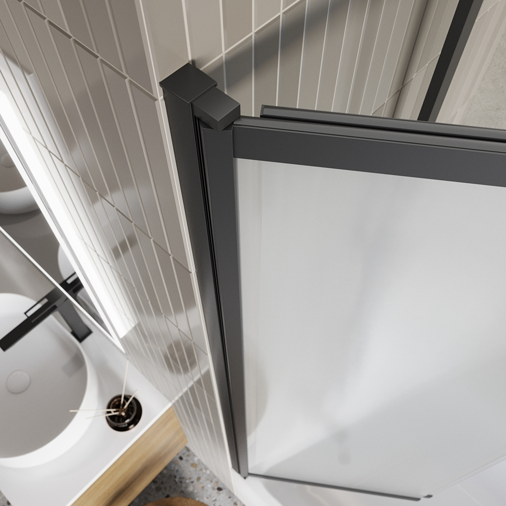 Шторка на ванну BelBagno LUCE-VF-11-90/145-P-NERO