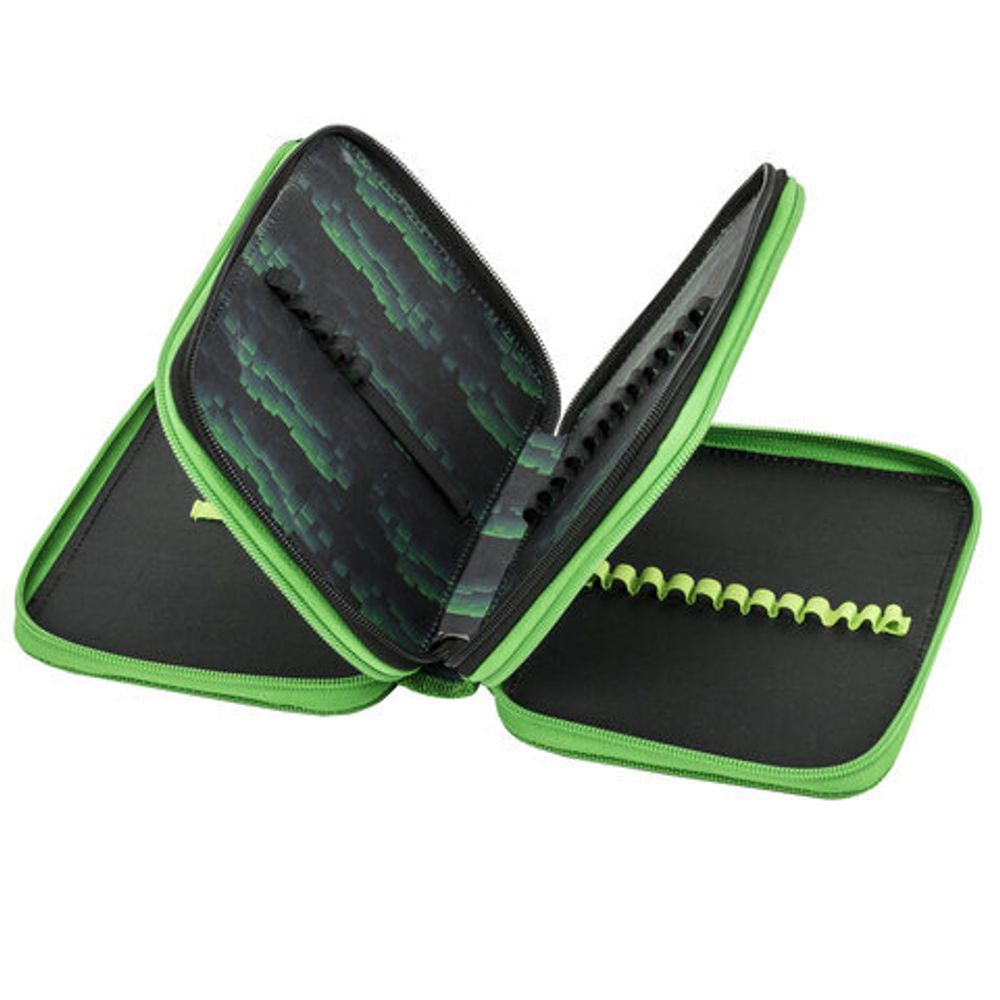 Пенал BRAUBERG, 3 отделения, полиэстер, 21х14 см, "Night warrior", 272333