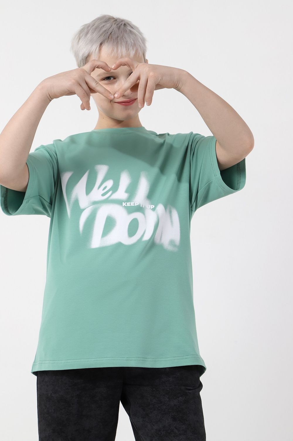 Фуфайка (футболка) для мальчика  Леон-3 Виотекс ЗЕЛЁНЫЙ