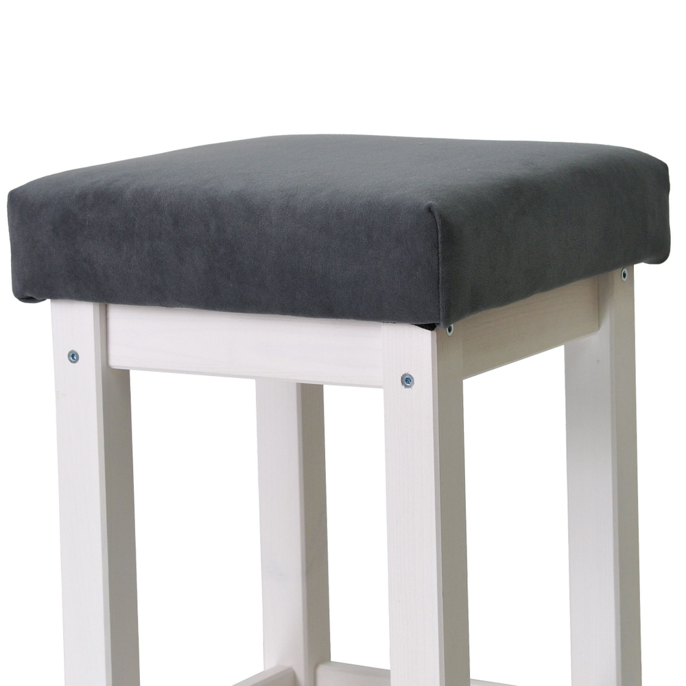 Табурет для кухни, 33х33х51, Оливия, банкетка в прихожую, деревянный, белый, IKEA