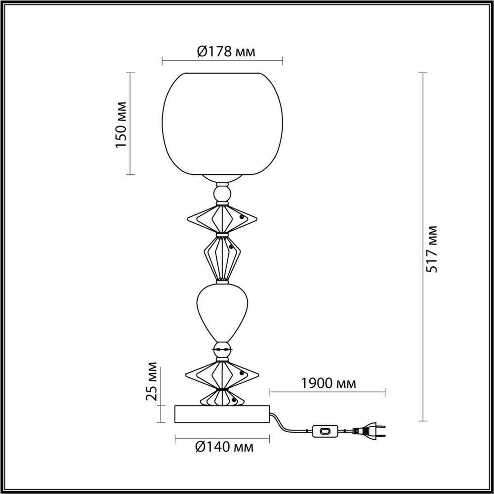 4855/1T ODL_EX Настольная лампа E14 1*40Вт 220В IP20 CLASSIC