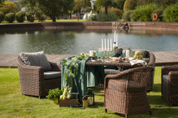 "Кон Панна" кресло из искусственного ротанга, цвет коричневый