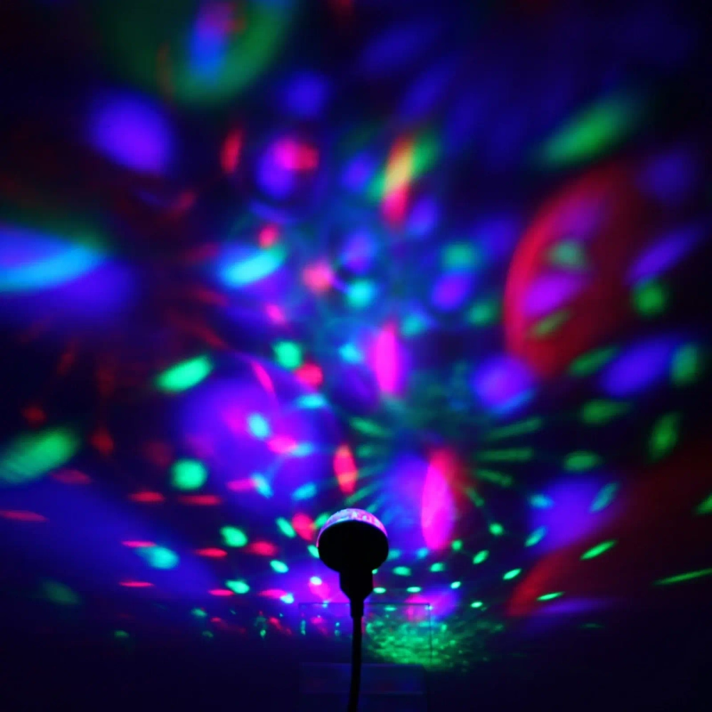 Диско-шар mini «Каледоскоп», LED (красный, зеленый, синий), переходник Micro USB