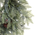 Венок хвойный «Искрящиеся ветви» d-50 см, литой ПВХ, шишки, ягоды