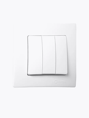 Выключатель Makel Lillium Natural 3-клавишный белый 15272