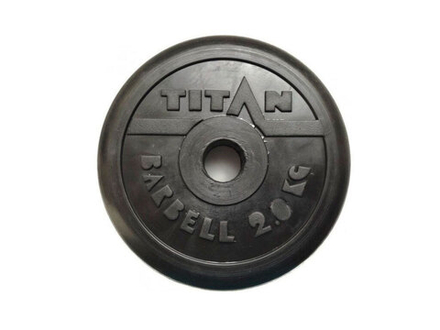 Диск для штанги обрезиненный. Диаметр внутренний 26 мм. Вес 2,0 кг.