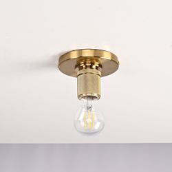 Потолочный Светильник Rh Utilitaire Socket Flushmount Brass By Imperiumloft