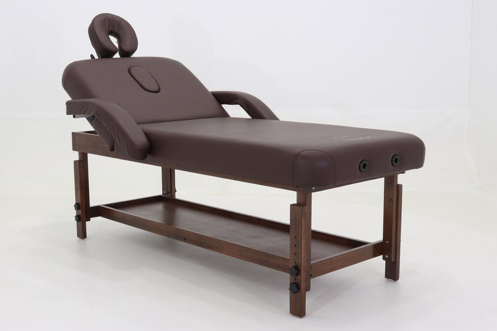 Массажный стол стационарный Med-Mos FIX-1A (SW2.31.10) мягкий, Коричневый