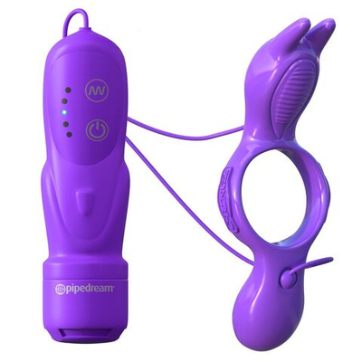 Эрекционное кольцо с вибрацией His And Hers Ultimate Rabbit (Цвет: фиолетовый)