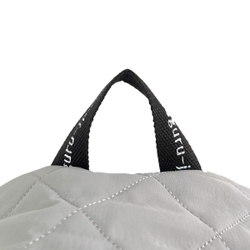 Стеганный рюкзак с кошкой "MATILDASan", серый, 25-8694-1, KUSUGURU