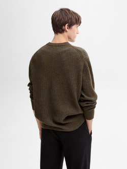 Massimo Dutti Свитер из смесовой шерсти, рыжевато-коричневый