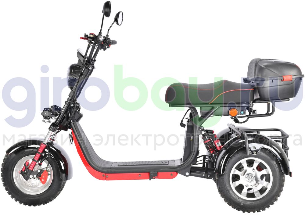 Электроскутер WHITE SIBERIA PRO TRIKE 3000W OFF-ROAD (Черный) фото №5