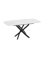 Стол кухонный Черный муар мрамор 134(173)х90х75 см