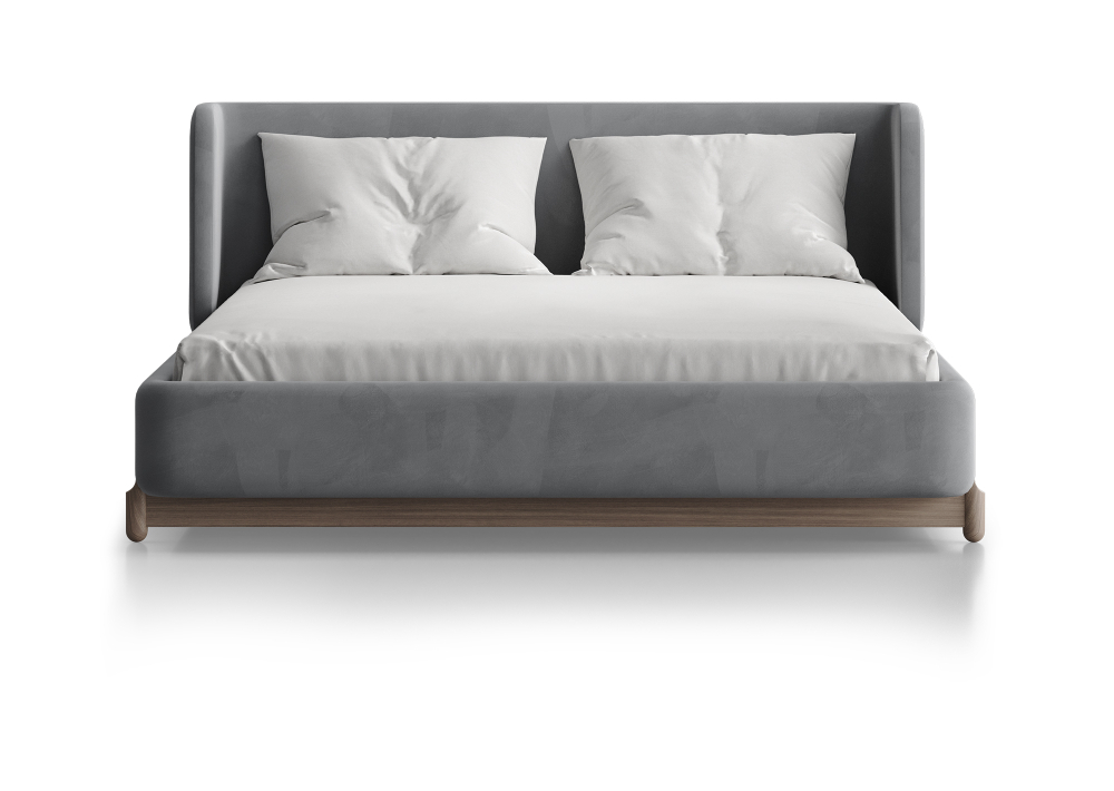 Кровать Basic спальное место 140*200 см (серый, антивандальная)