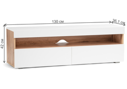 Гостиная Альба дуб золотой (craft) / белый премиум комплектация 1