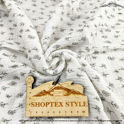 Муслин двухслойный принт №46 | ш.135 см | 120 г/м² | хлопок-100%