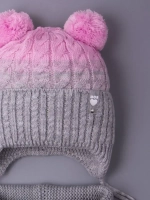 Шапка для девочки осенняя вязаная и снуд