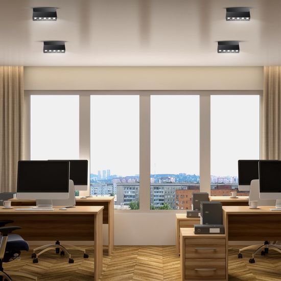 358322 OVER NT19 380 черный Светильник накладной IP33 LED 4000К 25W 110-265V EOS