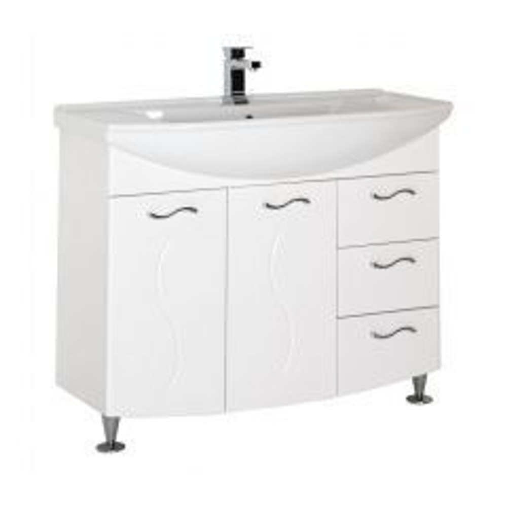 Тумба с раковиной Aquanet Моника 105 белый