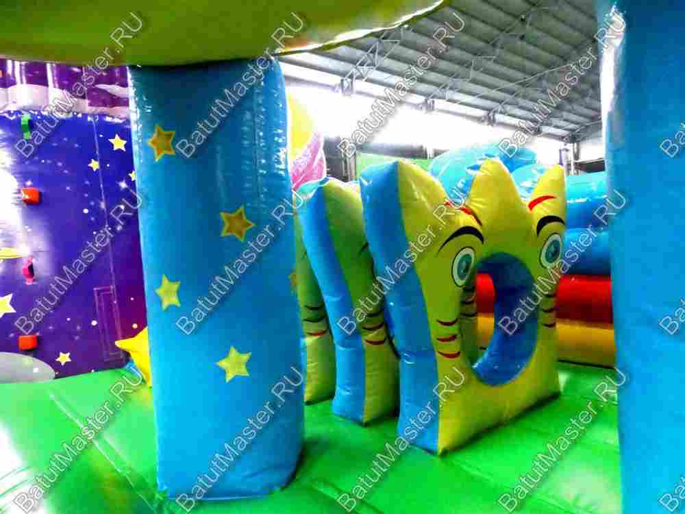 Коммерческий батут "Космические зверята" 16*8*7 м