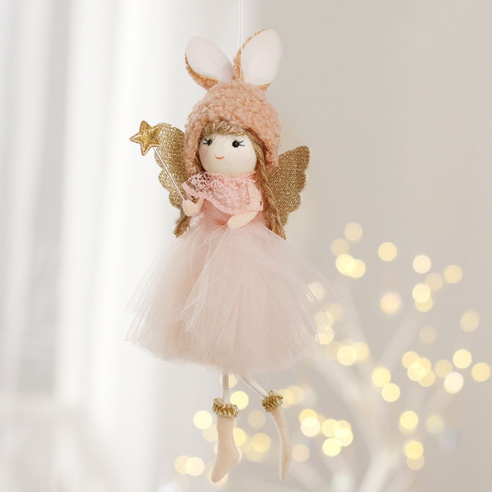Декоративный ангелочек новогодний &quot;Bunny Angel&quot;, розовый
