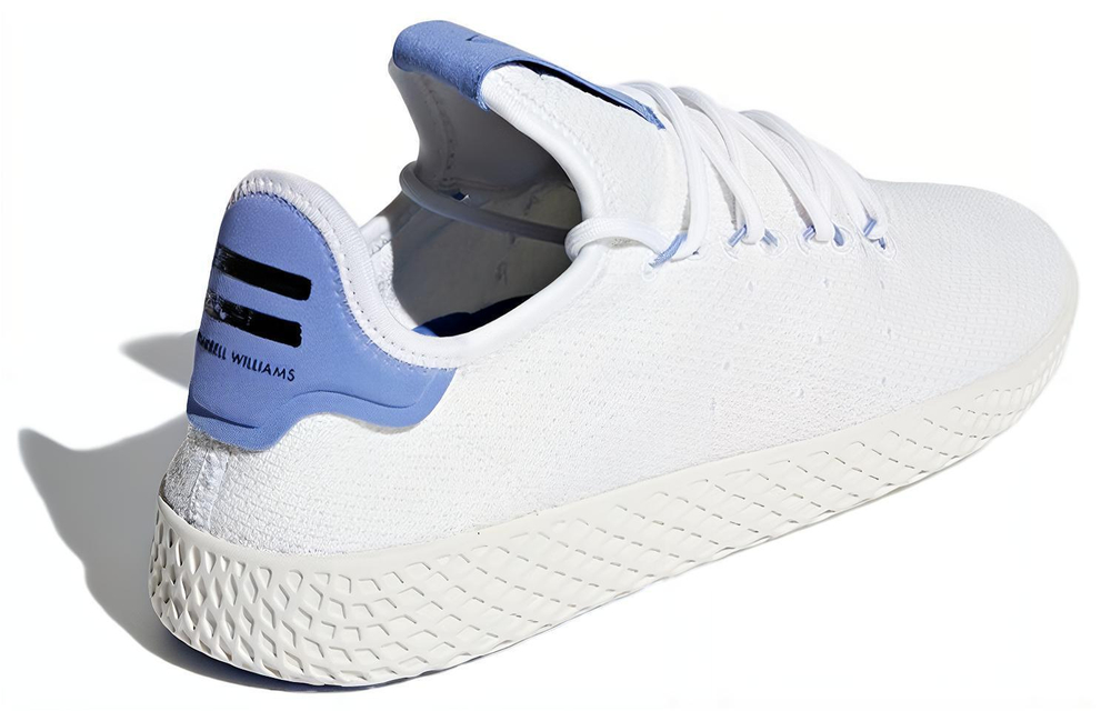 Pharrell Williams x adidas originals Tennis Hu shock absorption and wear-resistant low-top tennis shoes for men and women the same style white and blue