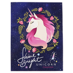 Тетрадь 80л., А5, клетка, Проф-Пресс "Единорог и космос", кольца