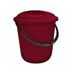 Ведро Rock'n'Roll с крышкой 7 л бордо