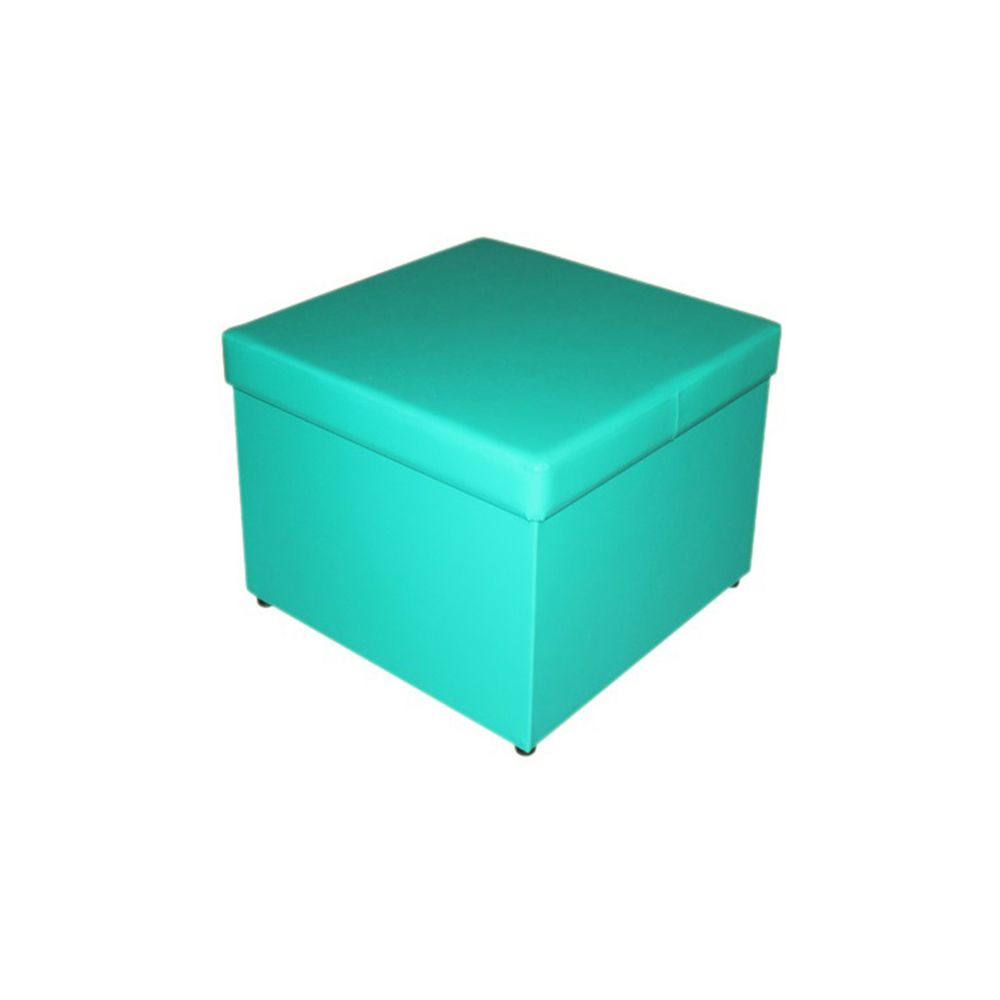 Пуф квадратный (с ящиком для игрушек) зеленый