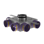 Присоединительная коробка концевая KVF 125/90×6 на 6 выходов