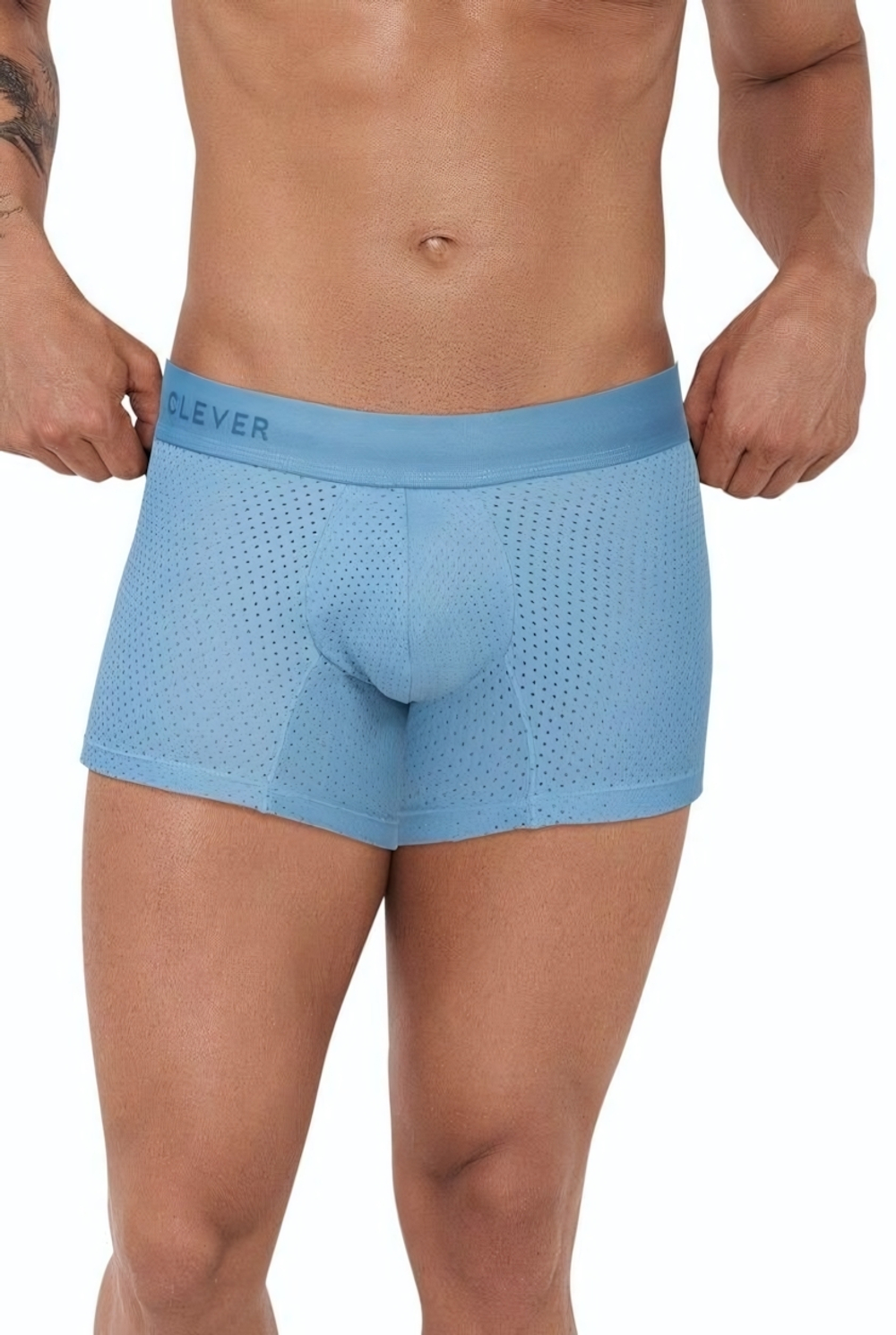 Синие трусы-боксеры с эффектом перфорации Euphoria Boxer (Размер: M) (Цвет: синий)