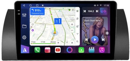 Магнитола для BMW X5 E53 2000-2007, 5 E39 1996-2003 - FarCar 395/707M монитор 9.5" QLED на Android 14, TS18, CarPlay, 4G SIM-слот
