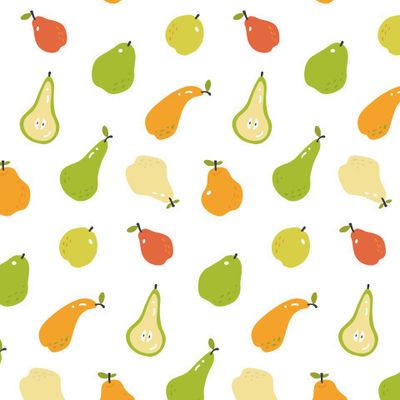 Buy summer dacha fabric vegan food fruit pear white bright