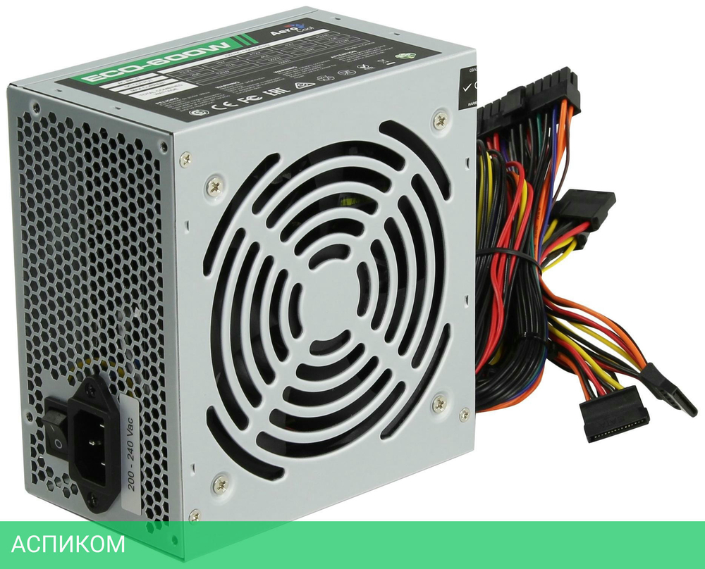 Блок питания AeroCool ECO-600W (ACPN-EC60NEY.11)