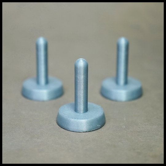 Подставка для бусин - серебро , толстый штырек