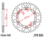 Звезда ведомая JTR853.51 JT