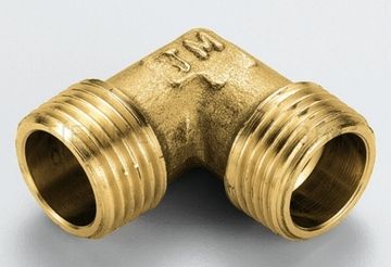 Угольник латунный Tiemme 1/2"x1/2" НР/НР с наружной резьбой фитинг 1500107