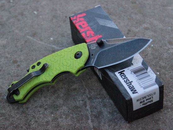 Складной нож KERSHAW Shuffle 8700LIMEBW c клинком из стали 8Cr13MoV, рукоять GRN