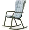 Уличное кресло-качалка Folio агава с голубой подушкой