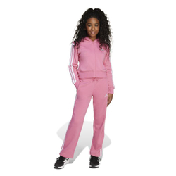 Детский теннисный костюм Adidas Kids 3-Stripes Essentials Fleece - pink/white