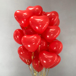 Сет латексных шаров «Красные сердца»