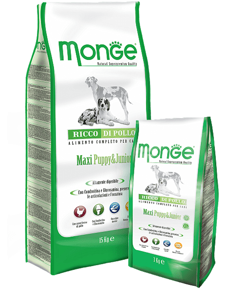 Monge Dog 15кг Maxi корм для щенков крупных пород
